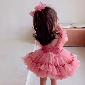 🎀biubiu童裝🎀女童連衣裙夏裝新款夏季女寶寶週歲中小童公主裙洋氣禮服裙潮