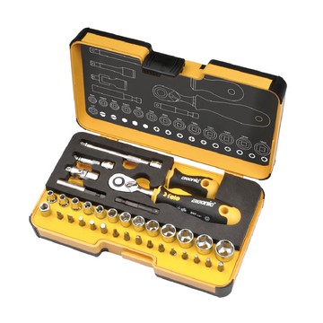 felo 超軟柄棘輪板手起子套筒 R-GO XL  棘輪板手起子套筒36件  1組