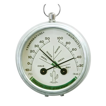 DULTON 溫度計 溼度計 圓形標準  白色  1個