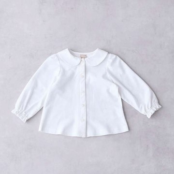 petit main 品牌旗艦店 【半正式】剪裁斜紋領口襯衫 【日本直接出貨】