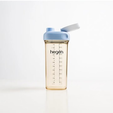 hegen金色奇蹟ppsu多功能方圓型寬口水瓶 2.0 330ml-沁藍