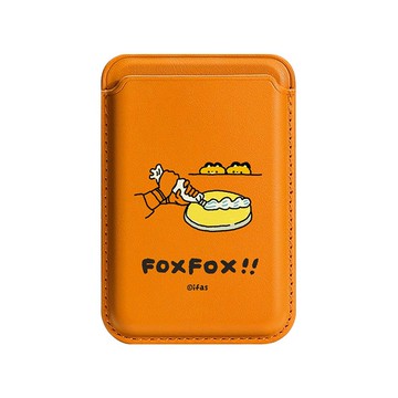 聯名 狐狐 看上去好好吃喔 磁吸皮革卡套 FFAA09