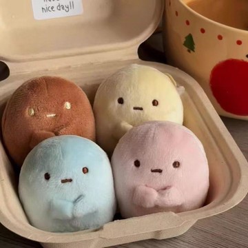 ✨動感 優選✨新品角落生物三色圓子手玉粉圓藍圓黃圓可愛玩偶掛件送好朋友禮物