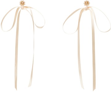 Simone Rocha 粉色 Bow Ribbon Stud 耳坠