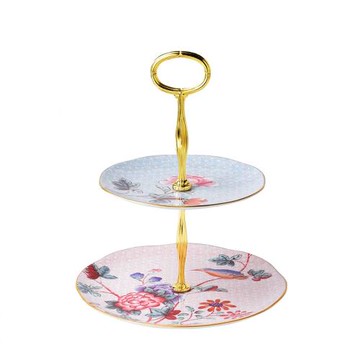 英國Wedgwood Cuckoo杜鵑歐式骨瓷雙層點心/蛋糕架 高檔結婚禮