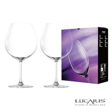 泰國LUCARIS 曼谷勃根地無鉛水晶紅酒杯-2入組 水晶杯 無鉛玻璃杯 品酒必備 精美禮盒 聚會 好生活