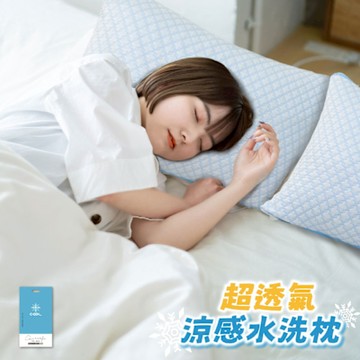 【寢室安居】超透氣COOL涼感立體Ｑ彈水洗枕