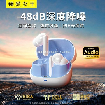 臻愛女王】，耳機降噪無線入耳式新款運動跑步久戴不痛超長續航 鑫弘-數碼配件