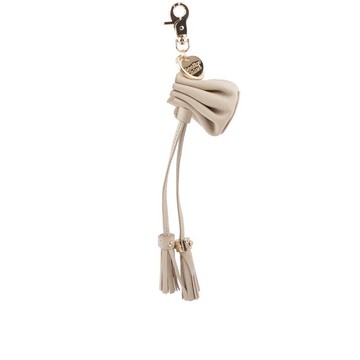 SEE BY CHLOE NANO VICKI 雙流蘇造型吊飾/鑰匙圈/米色