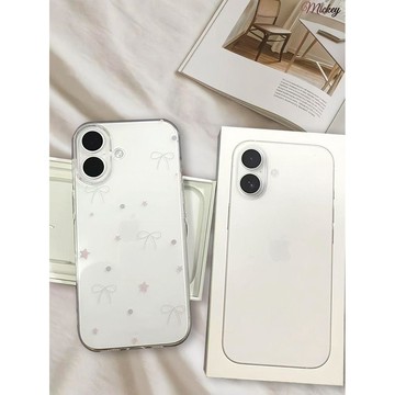 星星蝴蝶結適用iPhone17手機殼蘋果16/15Promax全包14/13透12軟11