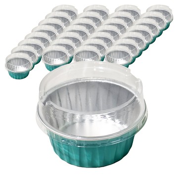 圓形彩色鋁箔含蓋 蒂芙妮藍  66 x 35 x 85mm  100個