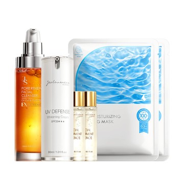 【官網獨售│柔潤修護組】81酵素去黑頭潔顏露100ml+81酵母全能青春露15mlｘ2+抗UV防曬素顏霜SPF25★★★30ml+極水潤保濕面膜（2入組）