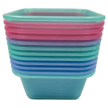 震嶸塑膠 15四角盆 Set 12  17.5 x 8cm  1組