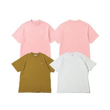 Nike Solo Swoosh Tee 刺繡小勾重磅短袖 白/棕/粉 DA0321