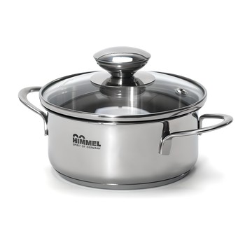 Himmel 電磁爐不鏽鋼迷你鍋  1個  16cm  銀色