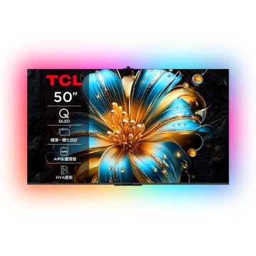 TCL 50吋 T6C QLED Google TV 量子智能連網液晶顯示器(50T6C)+沉浸式電視背光
