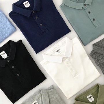 220g重磅白色純棉純色百搭休閑商務短袖基礎款POLO衫男女同款衣服