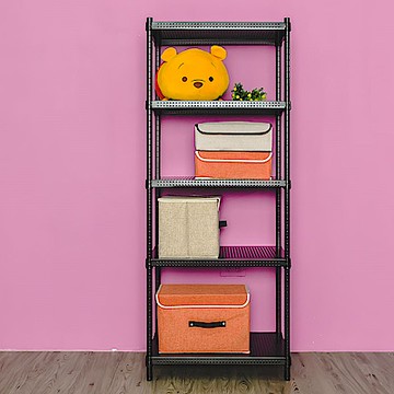 dayneeds 沖孔 60x45x150cm五層收納架(烤漆黑) 層架/置物架/儲藏架