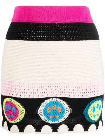 BARROW - logo-jacquard knitted mini skirt - women - Cotton - M - Pink