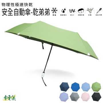【傘電俠】23吋 極速快乾 桃皮 超超撥水安全自動開收傘 - 乾弟弟