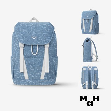 【MAH旗艦】x 提花牛仔限定  大容量雙肩包 休閒旅行戶外背包通勤勤電腦包 男包 女包 日系包包 男女同款 新品