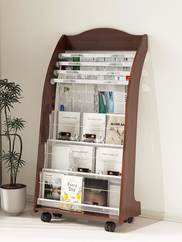 公司貨 免運 可開發票 資料架 報刊架 雜誌架 辦公室報紙報刊架落地雜志展示架宣傳單文件資料書架立式靠墻木質工廠現貨直銷 店長推薦 全館八折 售後保障 5h916