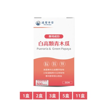 白高顆+青木瓜（60顆）【1盒／2盒／3盒／5盒／11盒優惠組】