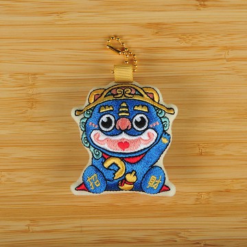 招財風獅爺 / 刺繡掛飾 / 金門 開運 文創商品　限量商品