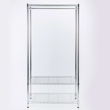 經濟型電鍍三層衣櫥架 寬90x深46x高180公分 強固級荷重單層50公斤 書架 收納架 電器架 置物架