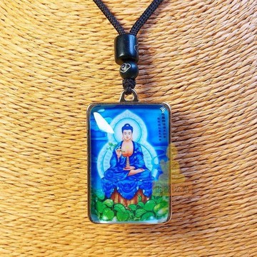 祈福 🙏🏻過香爐 開光 南無藥師佛吊墜南無藥師琉璃光如來雙面吊墜項鍊毛衣鏈 祈福 招財 開運 轉運 招財 開運 轉運