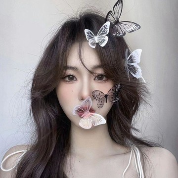 臉部裝飾貼 演出會必備應援貼 派對貼紙臉部透明化妝貼臉蝴蝶飾品妝容3d立體蝴蝶仙子寫真拍照道具 立體貼紙 化妝貼紙