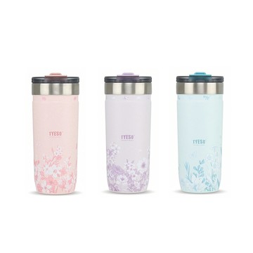 【H&R安室家】泰碩 TYESO 花卉系列304不鏽鋼吸管杯710ml(H42)