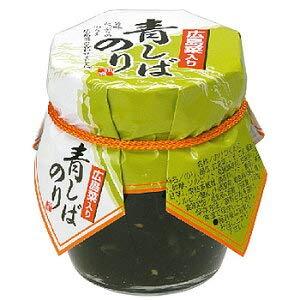 海苔佃煮と漬物のコラボ　広島菜入り青しばのり　160ｇ　×　4本　瓶