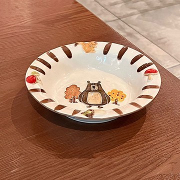 熊趣森林陶瓷8.25吋深盤