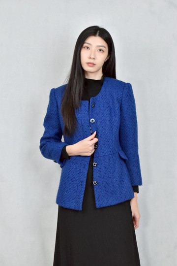 (S) balenciaga藍色排釦外套