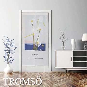 【TROMSO】厚白棉麻風尚門簾180x85cm-D44淡雅花徑