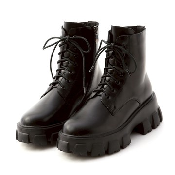 D+AF 酷甜主張．超輕量綁帶鋸齒短靴