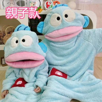 AY 兒童睡衣 親子睡衣 連體睡衣 加厚款家居服 人魚漢頓睡衣 醜魚漢頓睡衣 小丑魚睡衣 搞怪睡衣 可愛睡衣 聖誕禮物