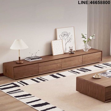 免運 開立發票 電視櫃 收納櫃 儲物櫃 落地櫃 背景櫃 全實木地櫃電視櫃簡約臥室新款簡易落地客廳電視櫃房間極簡小戶型 支持訂製
