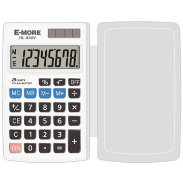 【E-MORE】計算機 8位數太陽能&電池雙電源掀蓋式計算機 HL-830V