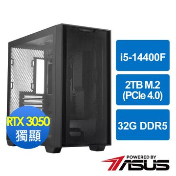 華碩B760平台[滅空俠士]i5-14400F/32G/RTX 3050/2TB_M2