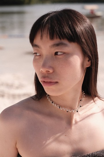 洄游 925銀瑪瑙魚卵彈力choker