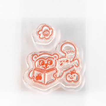 阿蕉x六街 書之森的捉迷藏水晶印章 蘋果麵包鼠