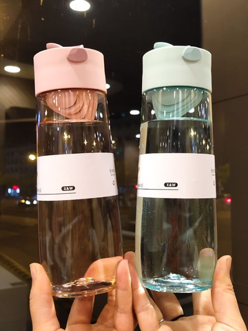 創意夏天便攜帶茶隔過濾網耐高溫簡約隨手杯清新學生男女塑料水杯