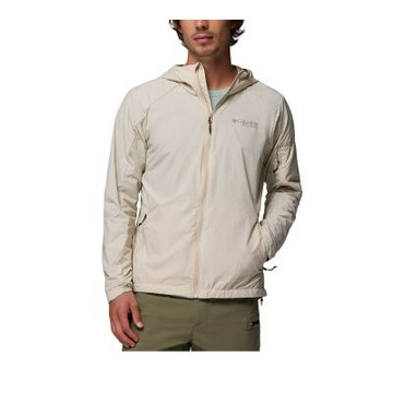 Columbia 哥倫比亞 男款-超防曬UPF50防潑水風衣-Loop Trail II Windbreaker-淺卡其(UWE94840HI/KS)