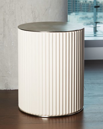 Camille Leather Side Table