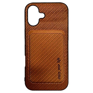 bebehome 編織紋卡套磁吸手機殼 支援MagSafe  棕色  iPhone 17