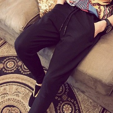 現貨+預購 哈倫褲 休閒長褲-年輕質感抽繩設計男褲子2色72ay13【獨家進口】【米蘭精品】