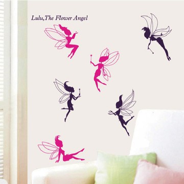 璧貼 天使精靈可愛壁貼 無痕壁貼 可移除牆貼 牆壁貼紙 兒童房佈置 Loxin