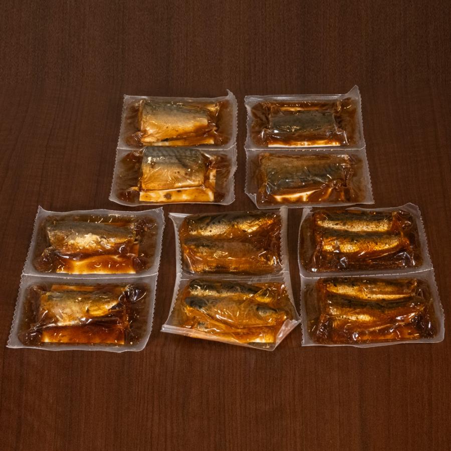 骨まで柔らかい青魚　煮魚5種セット　常温保存可能